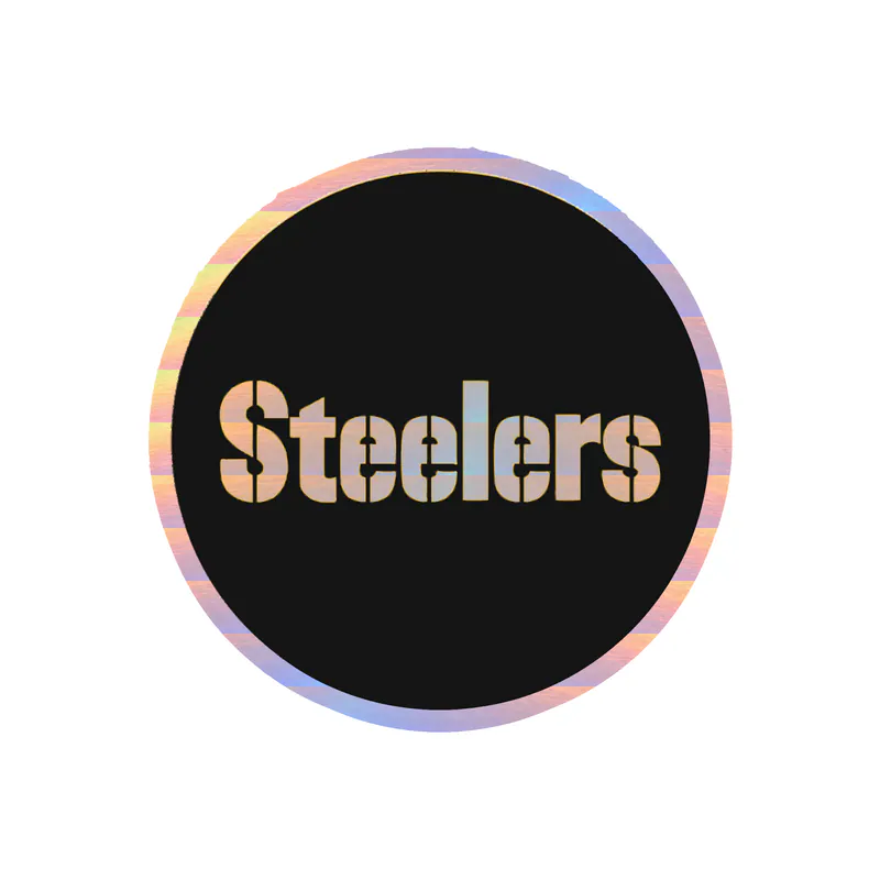 Pittsburgh Steelers - Image 6 - Holographic Vinyl Sticker - Custom Size