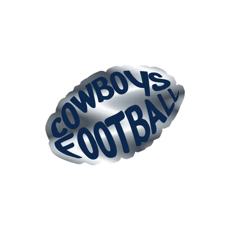 Dallas Cowboys - Football - Image 2 - Silver Chrome Vinyl Sticker - Custom Size