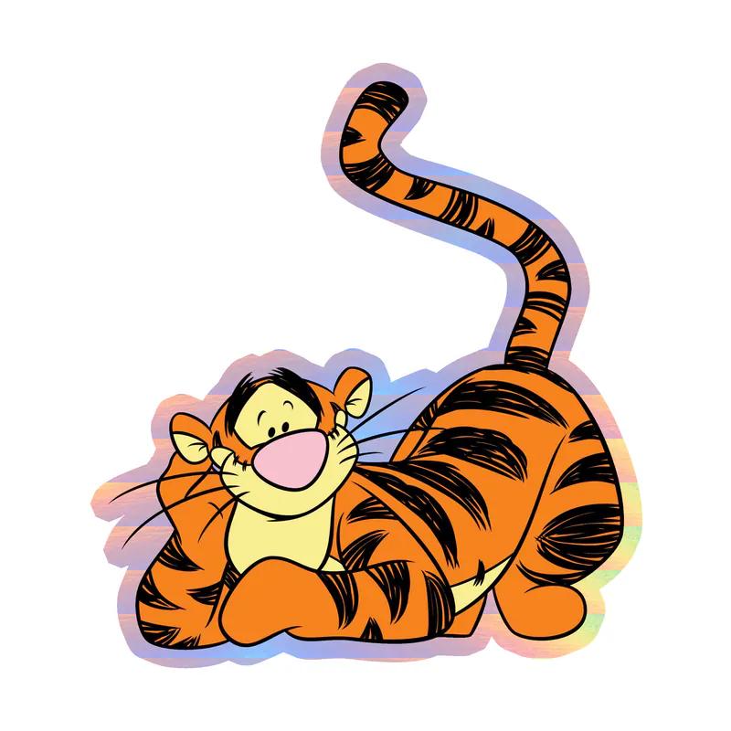 Winnie The Pooh - Tigger - Holographic Vinyl Sticker - Custom Size