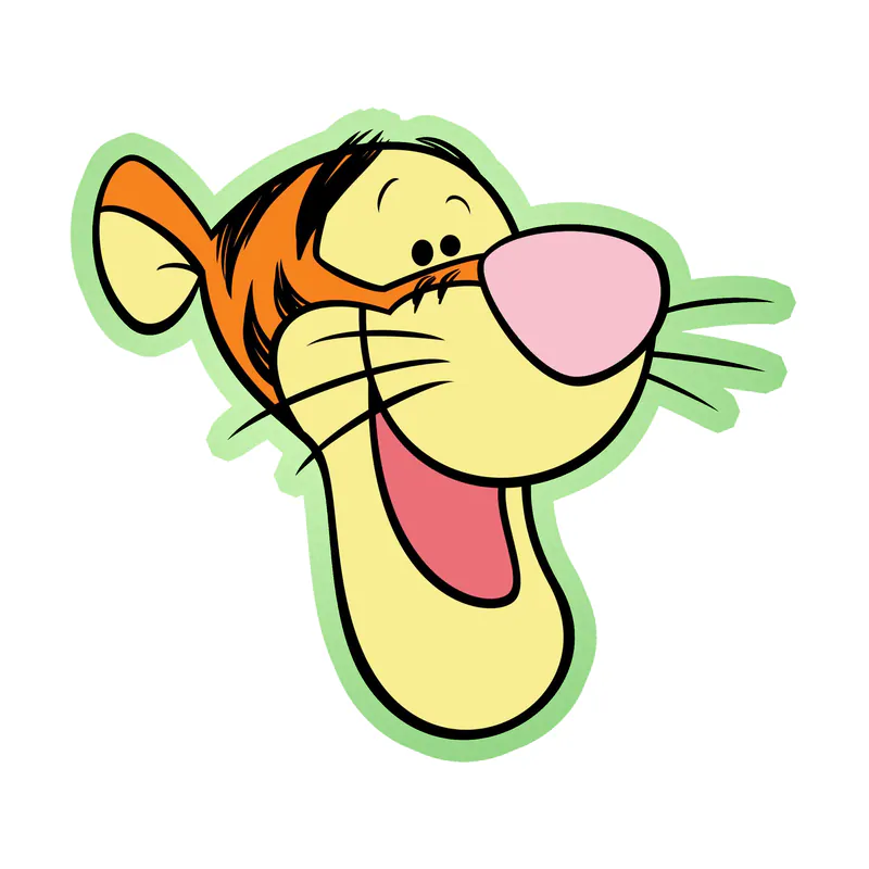 Winnie The Pooh - Tigger - Glow in the Dark Vinyl Sticker - Custom Size
