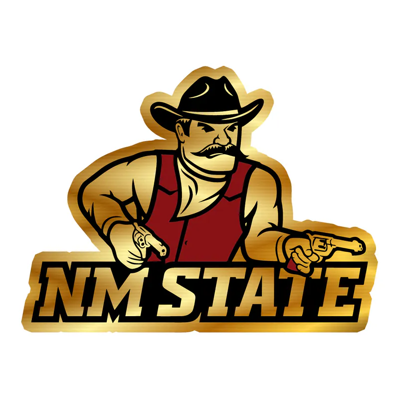 New Mexico State Gold Chrome Vinyl Sticker - Custom Size
