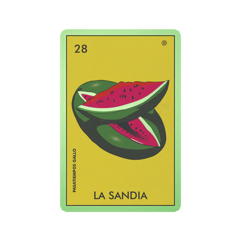 Loteria – La Sandia – Glow in the Dark Vinyl Decal – Custom Size