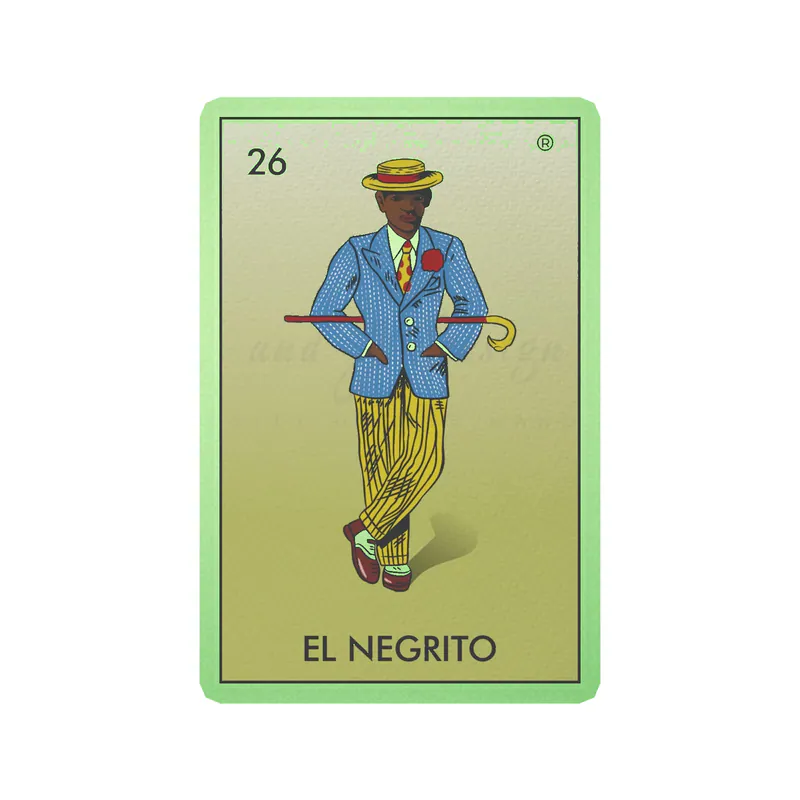 Loteria – El Negrito – Glow in the Dark Vinyl Decal – Custom Size
