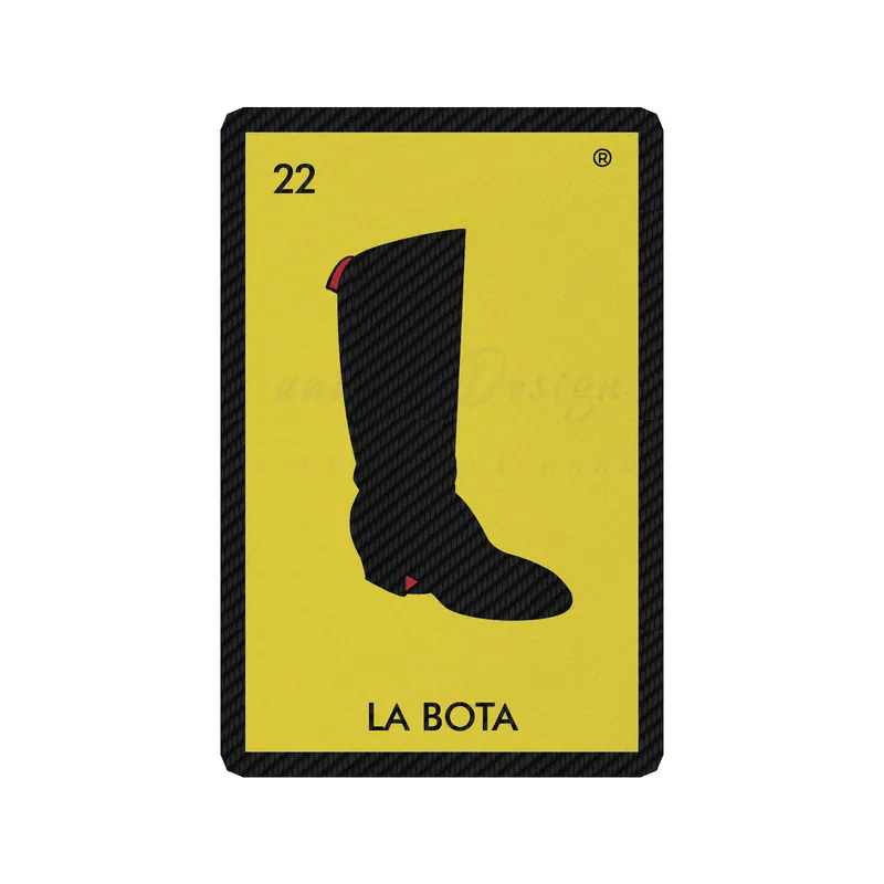 Loteria – La Bota – Carbon Fiber Vinyl Decal – Custom Size