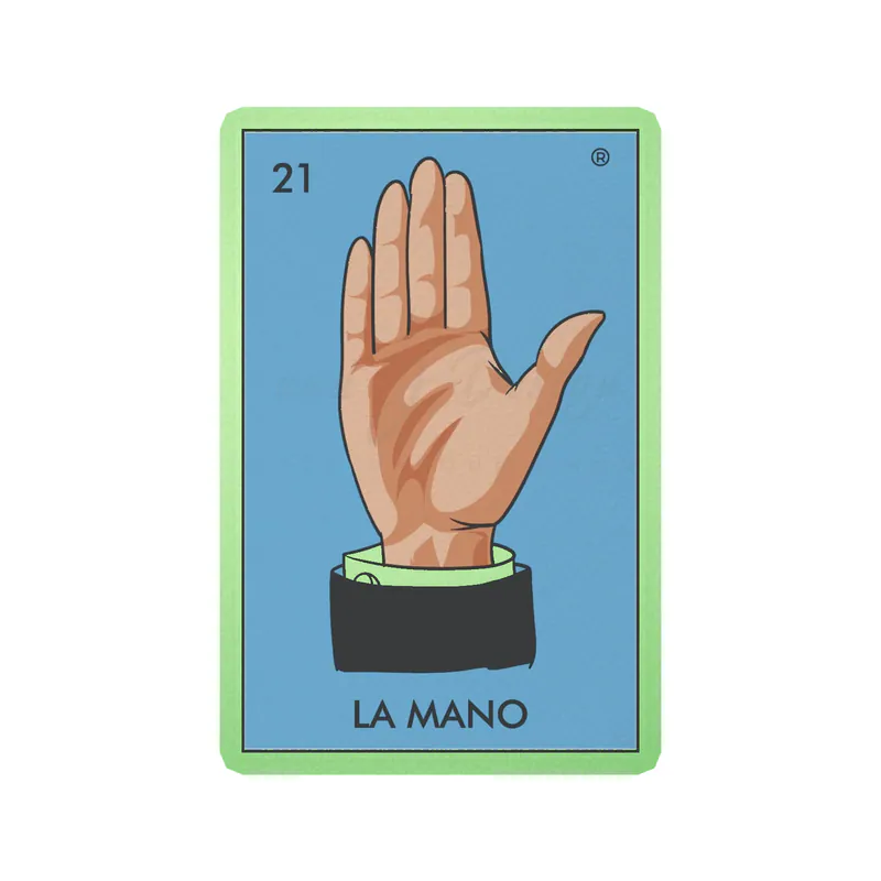 Loteria – La Mano – Glow in the Dark Vinyl Decal – Custom Size