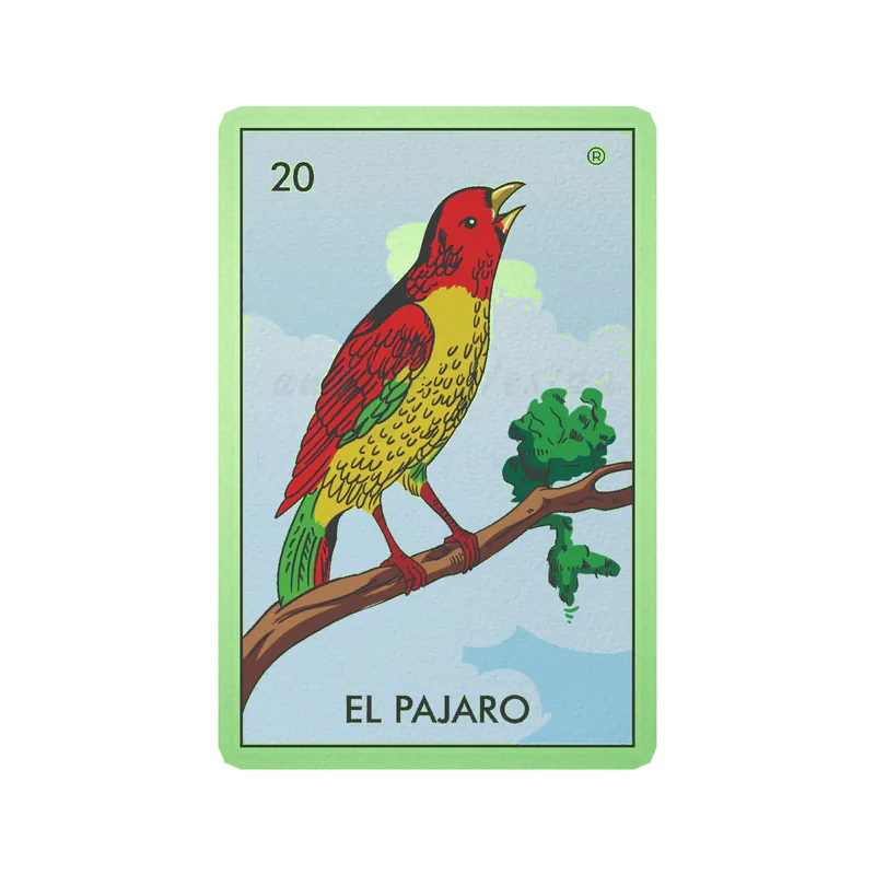 Loteria – El Pajaro – Glow in the Dark Vinyl Decal – Custom Size