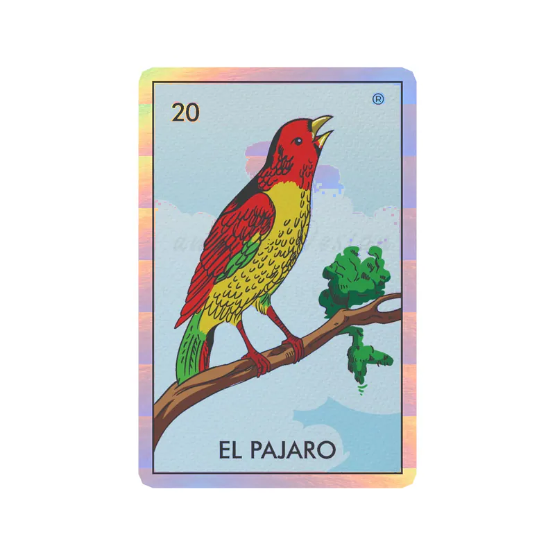 Loteria – El Pajaro – Holographic Vinyl Decal – Custom Size