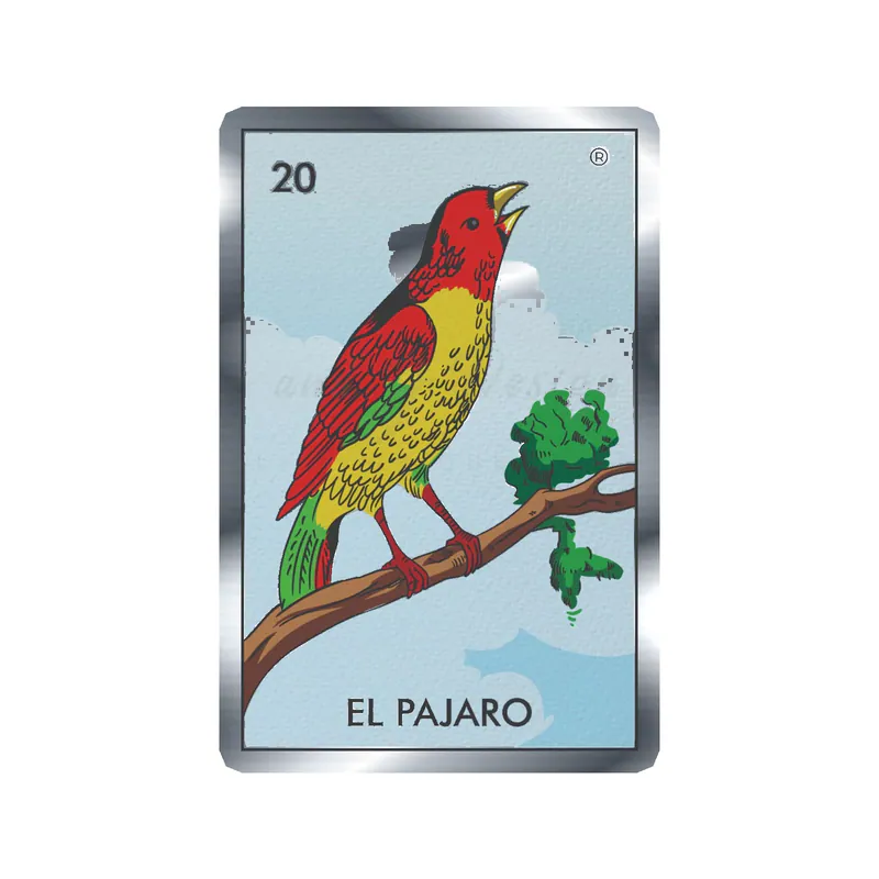 Loteria – El Pajaro – Silver Chrome Vinyl Decal – Custom Size