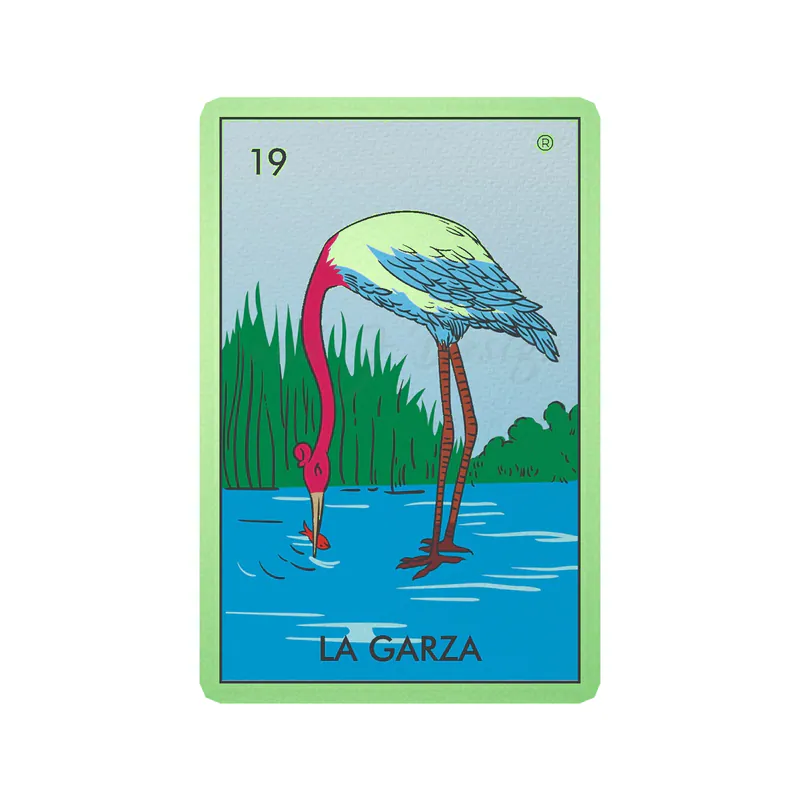Loteria – La Garza – Glow in the Dark Vinyl Decal – Custom Size
