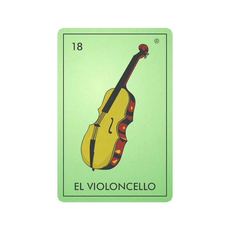 Loteria – El Violoncello – Glow in the Dark Vinyl Decal – Custom Size