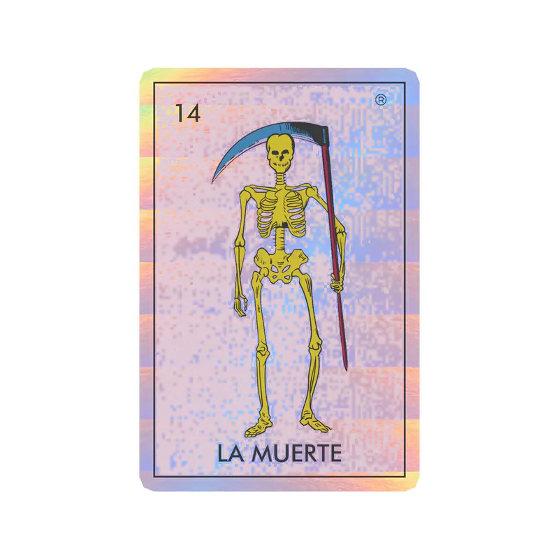 Loteria – La Muerte – Holographic Vinyl Decal – Custom Size