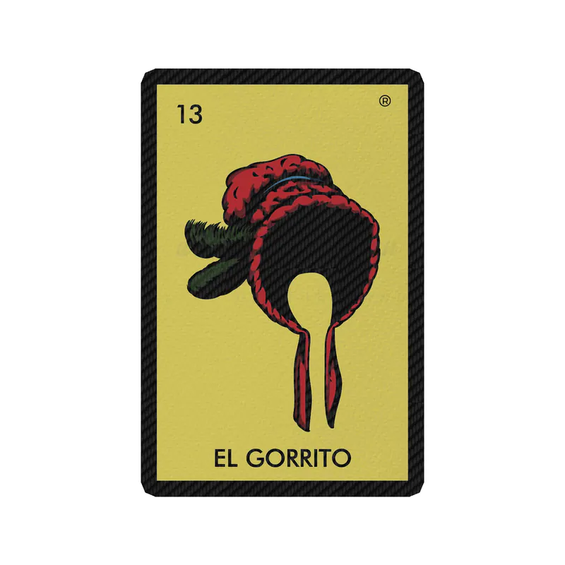 Loteria – El Gorrito – Carbon Fiber Vinyl Decal – Custom Size