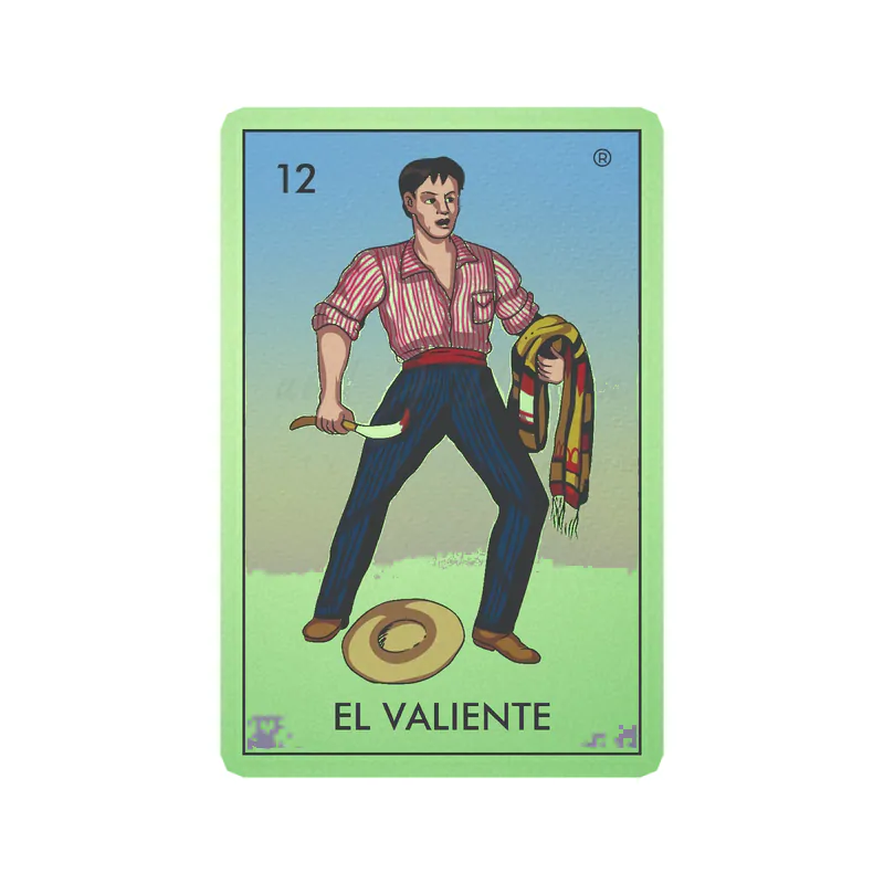 Loteria – El Valiente – Glow in the Dark Vinyl Decal – Custom Size