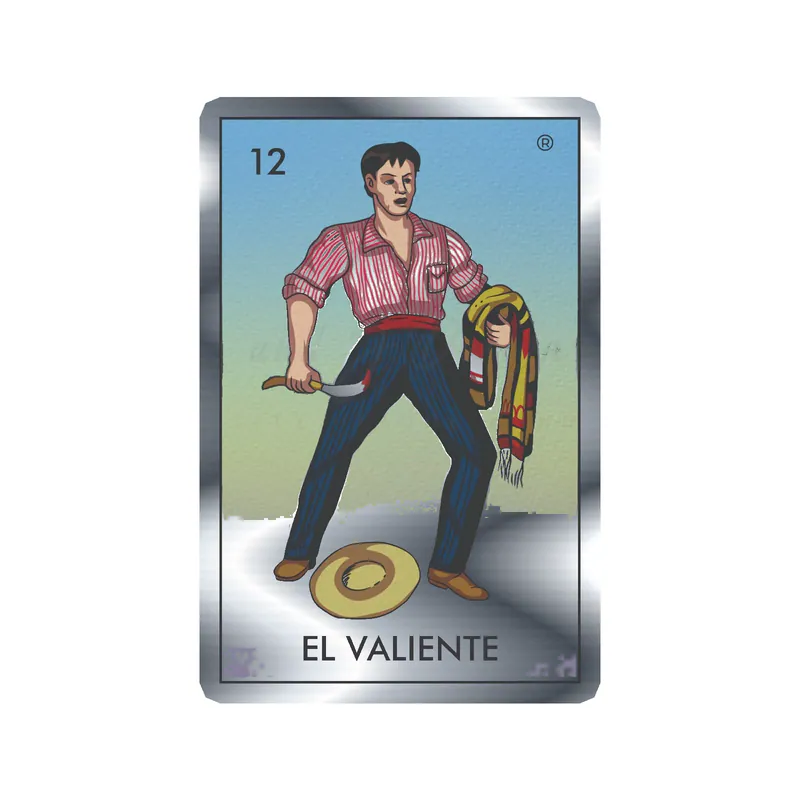 Loteria – El Valiente – Silver Chrome Vinyl Decal – Custom Size