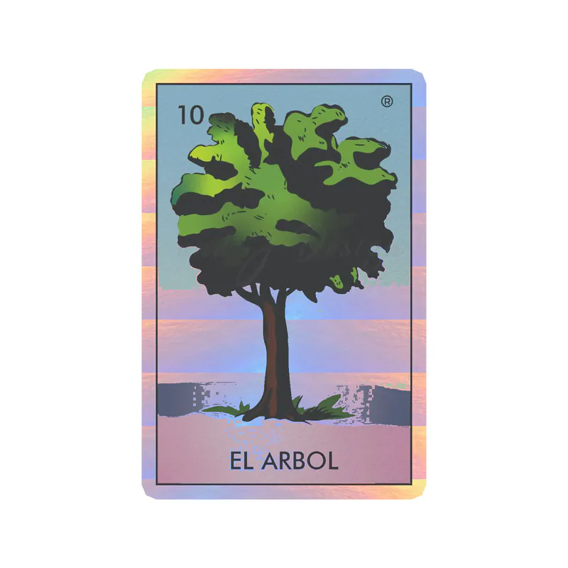 Loteria – El Arbol – Holographic Vinyl Decal – Custom Size