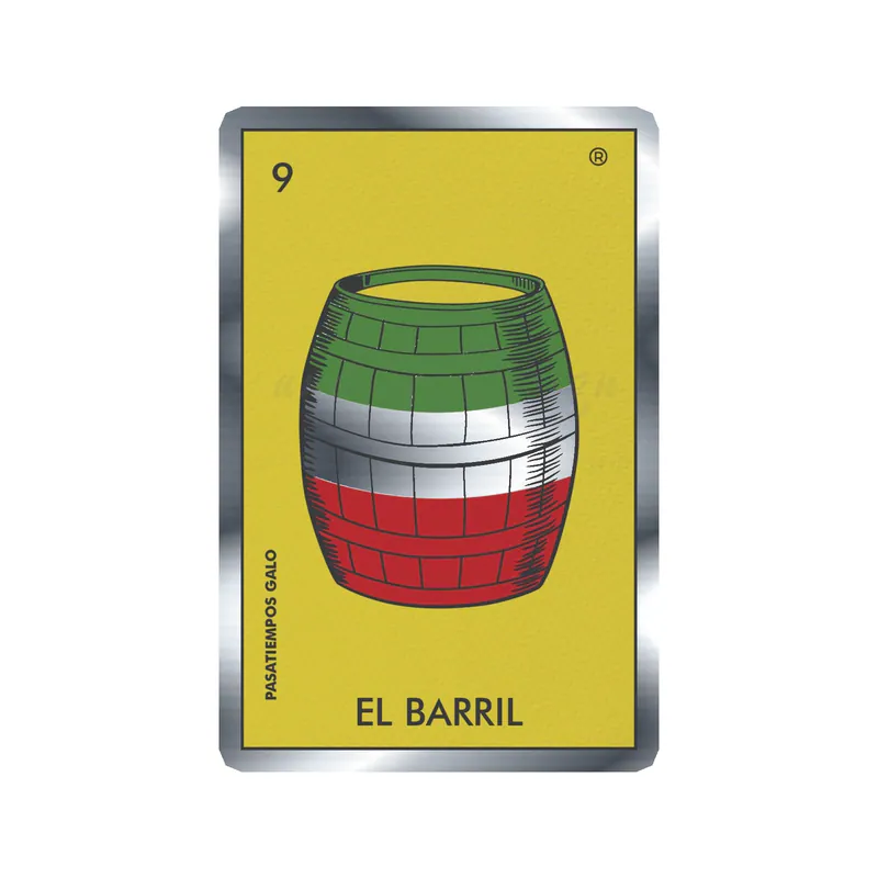 Loteria – El Barril – Silver Chrome Vinyl Decal – Custom Size