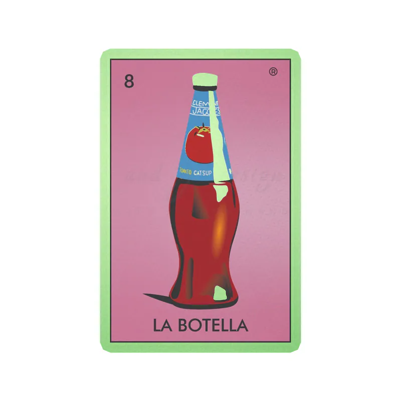 Loteria – La Botella – Glow in the Dark Vinyl Decal – Custom Size