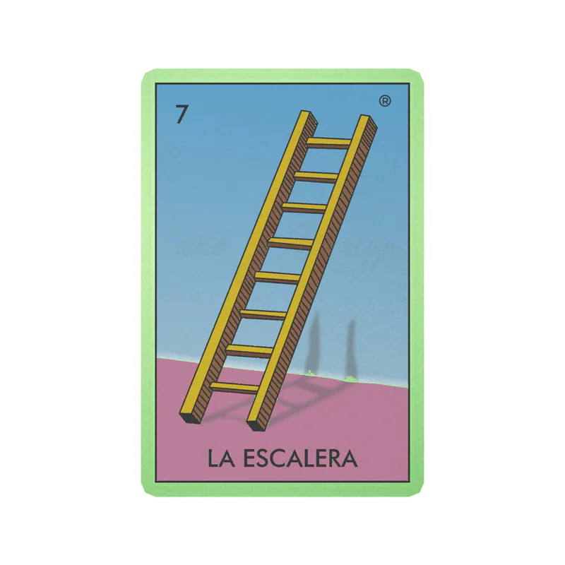 Loteria – La Escalera – Glow in the Dark Vinyl Decal – Custom Size