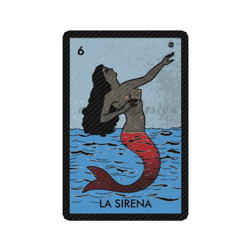Loteria – La Sirena – Carbon Fiber Vinyl Decal – Custom Size