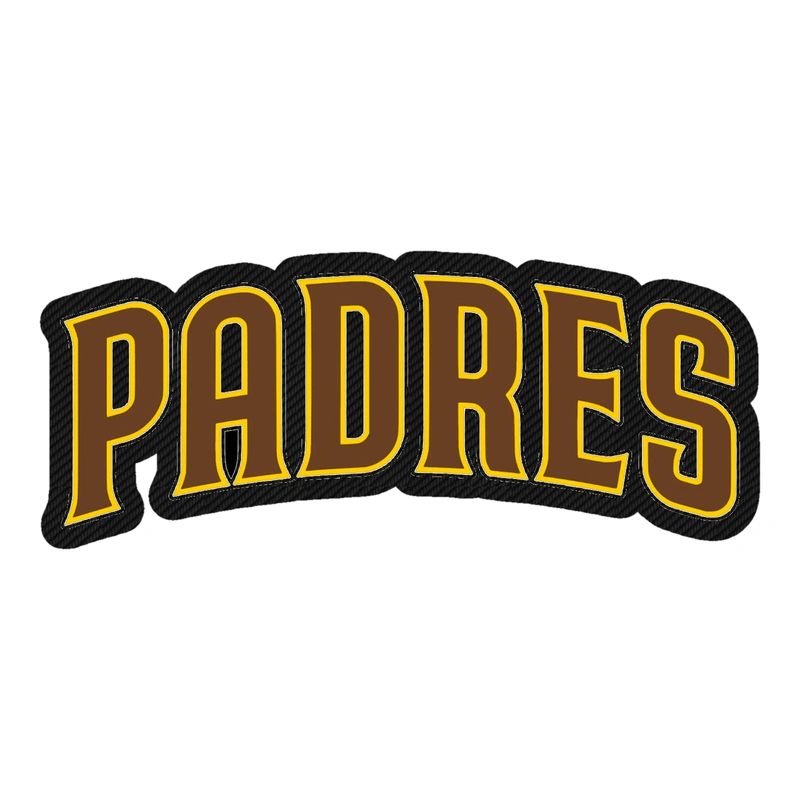 San Diego Padres - Light Brown Padres - Carbon Fiber Vinyl Sticker - Custom Size
