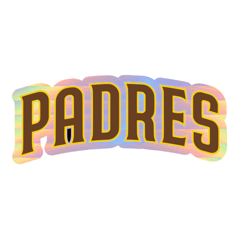 San Diego Padres - Light Brown Padres - Holographic Vinyl Sticker - Custom Size
