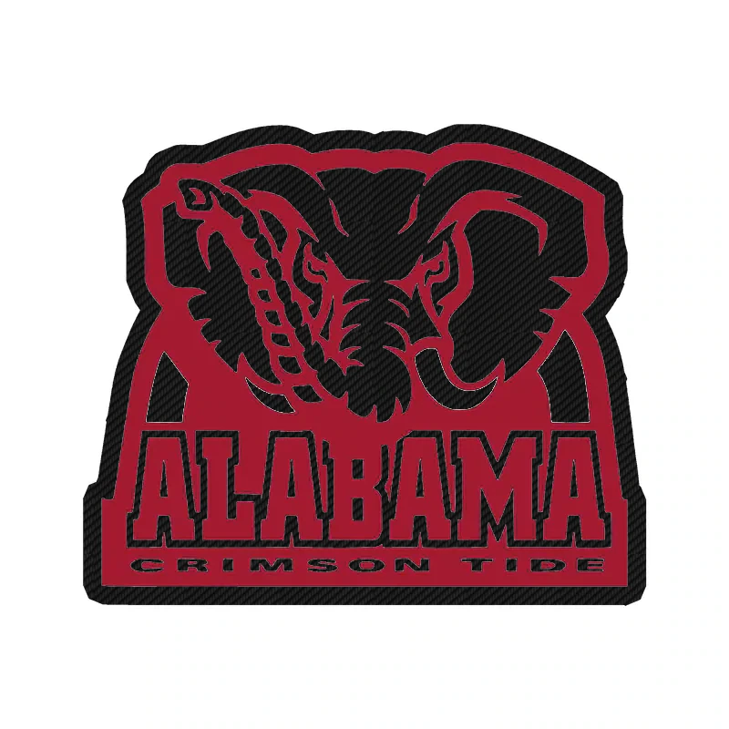 Alabama Crimson Tide - Image 14 - Carbon Fiber Vinyl Decal - Custom Size