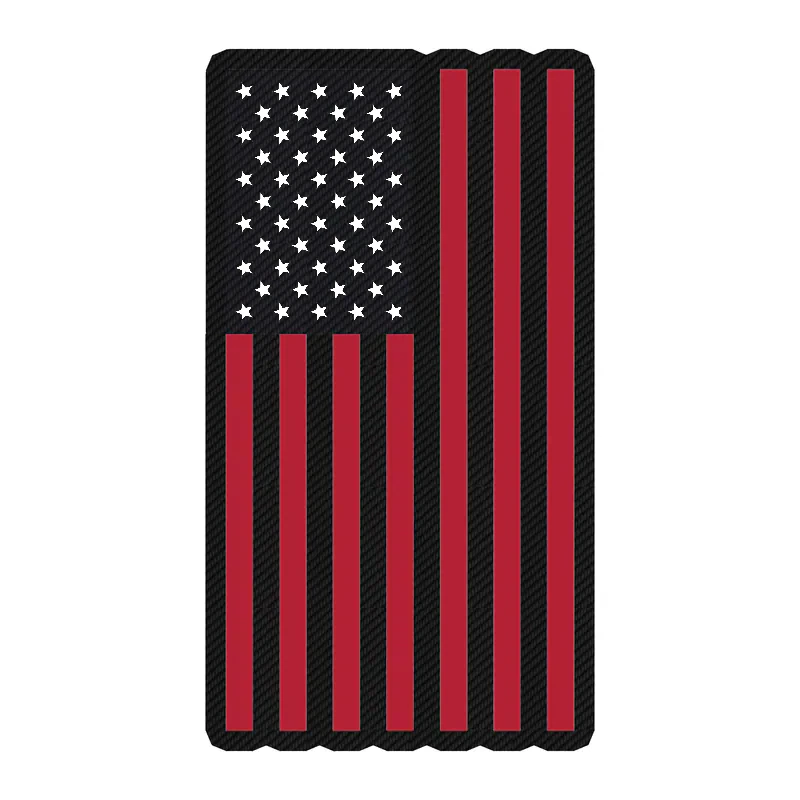 American Flag Carbon Fiber Vinyl Decal - custom size