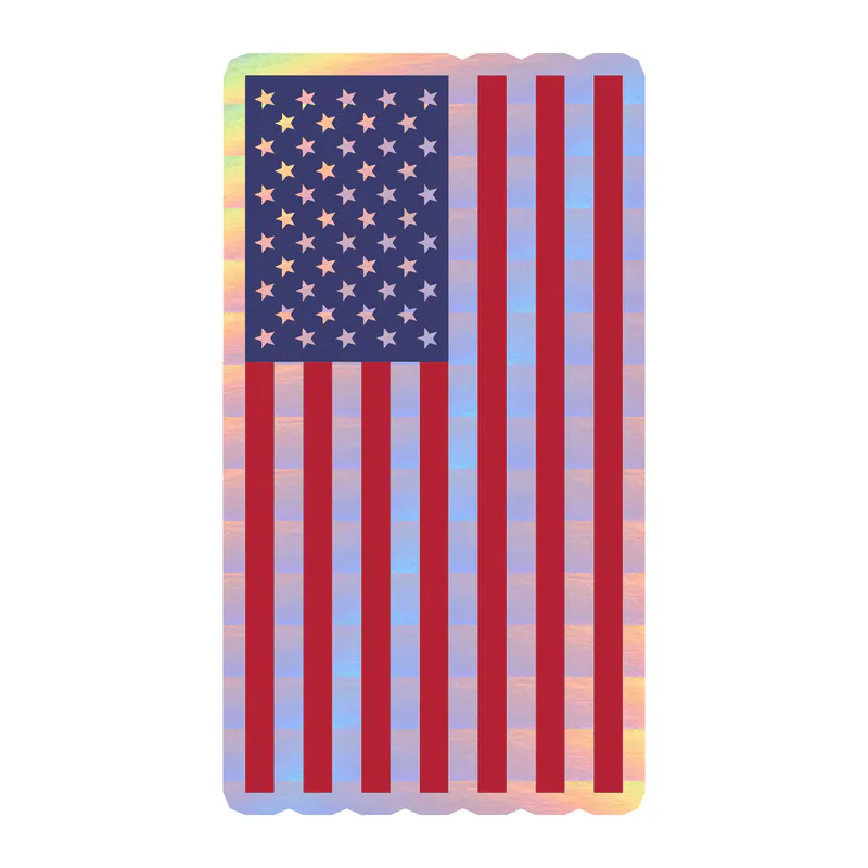 American Flag Holographic Vinyl Decal - custom size