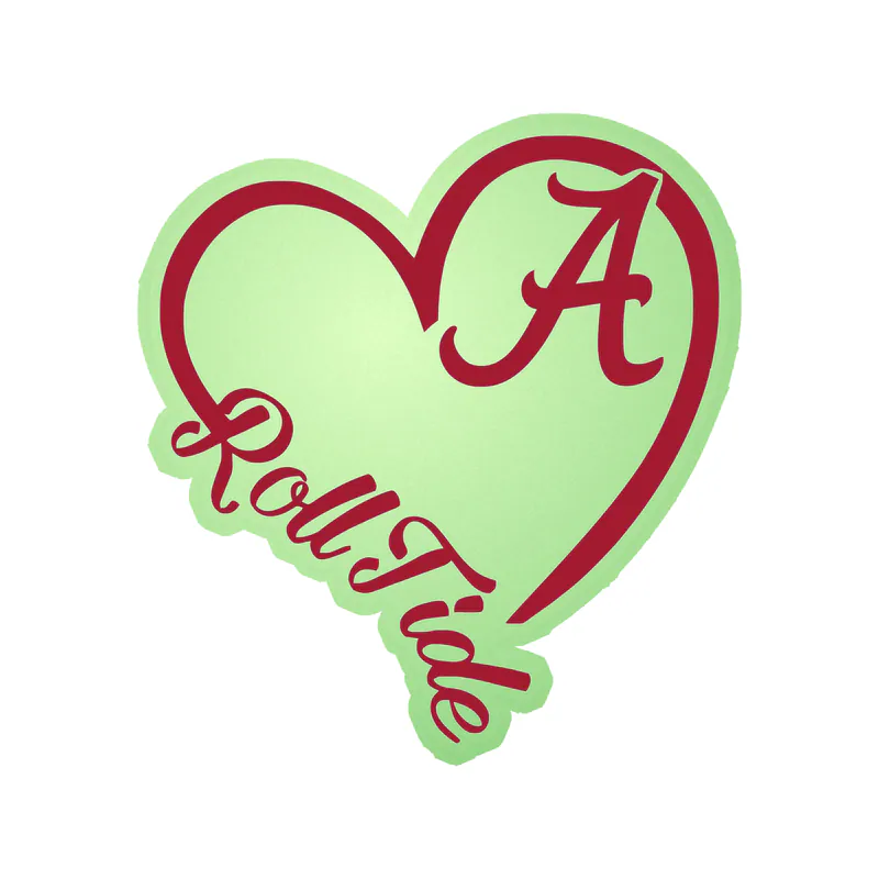 Alabama Crimson Tide - Image 11 - Glow in the Dark Vinyl Decal - Custom Size