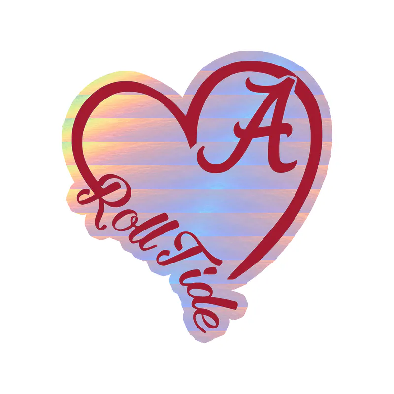 Alabama Crimson Tide - Image 11 - Holographic Vinyl Decal - Custom Size