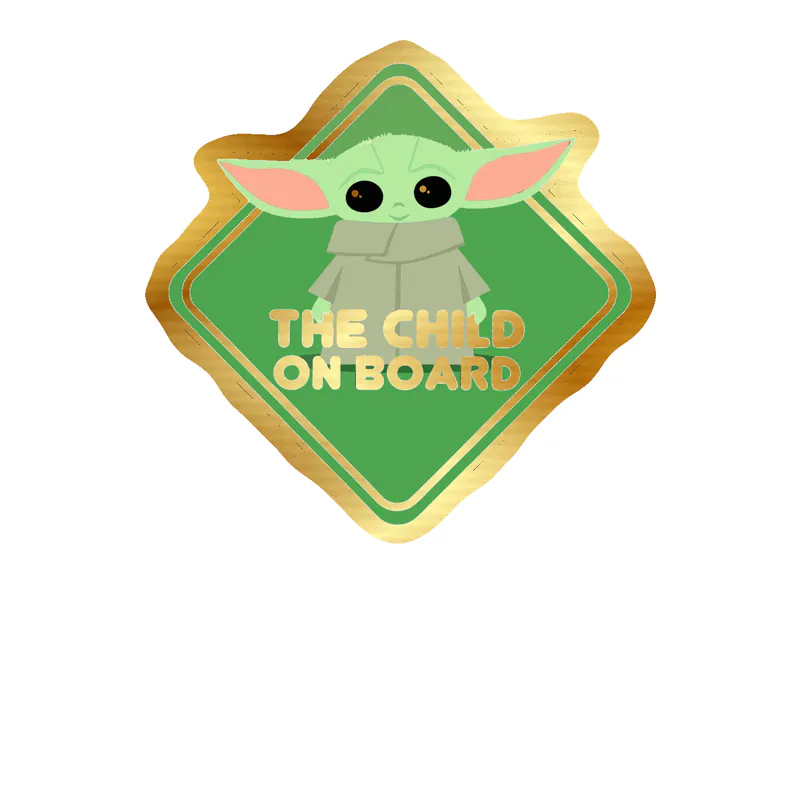 Baby on board Gold Chrome Vinyl Decal