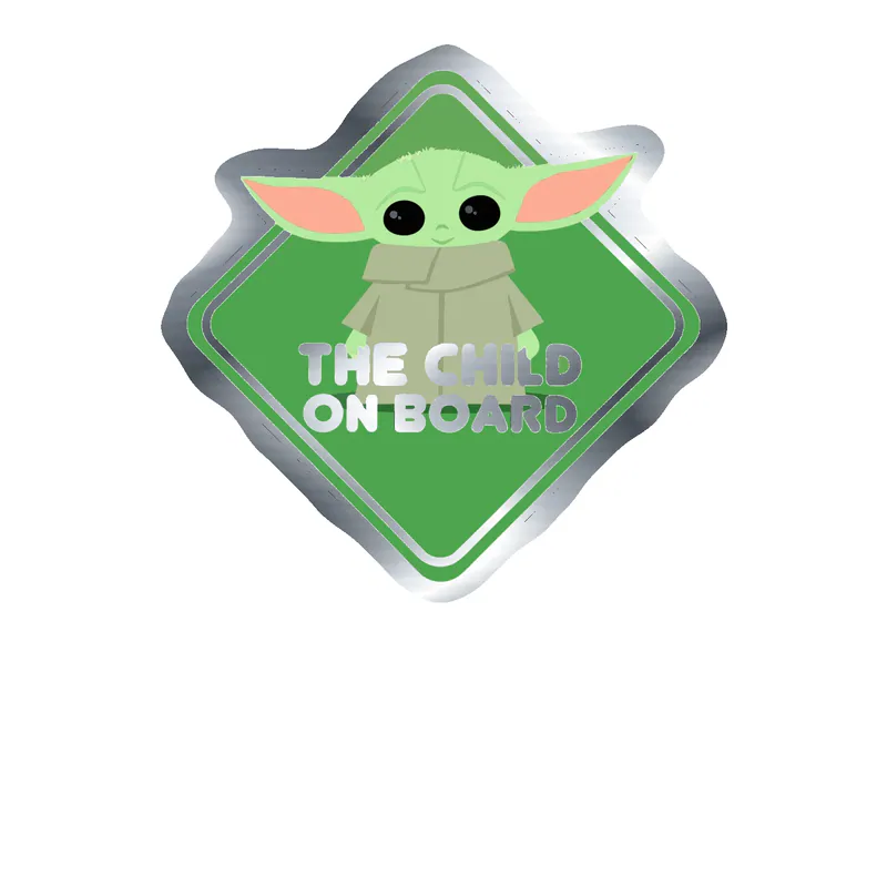 Baby on board Silver Chrome Vinyl Decal