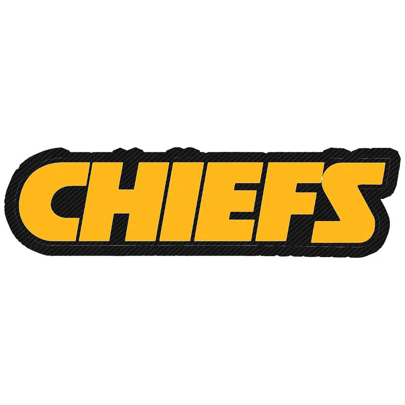 Kansas City Chiefs - Yellow Chiefs - Carbon Fiber Vinyl Sticker – Custom Size