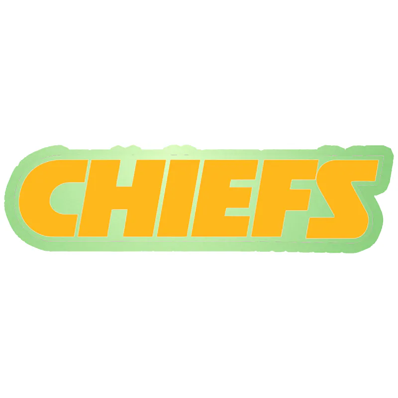 Kansas City Chiefs - Yellow Chiefs - Glow in the Dark Vinyl Sticker – Custom Size