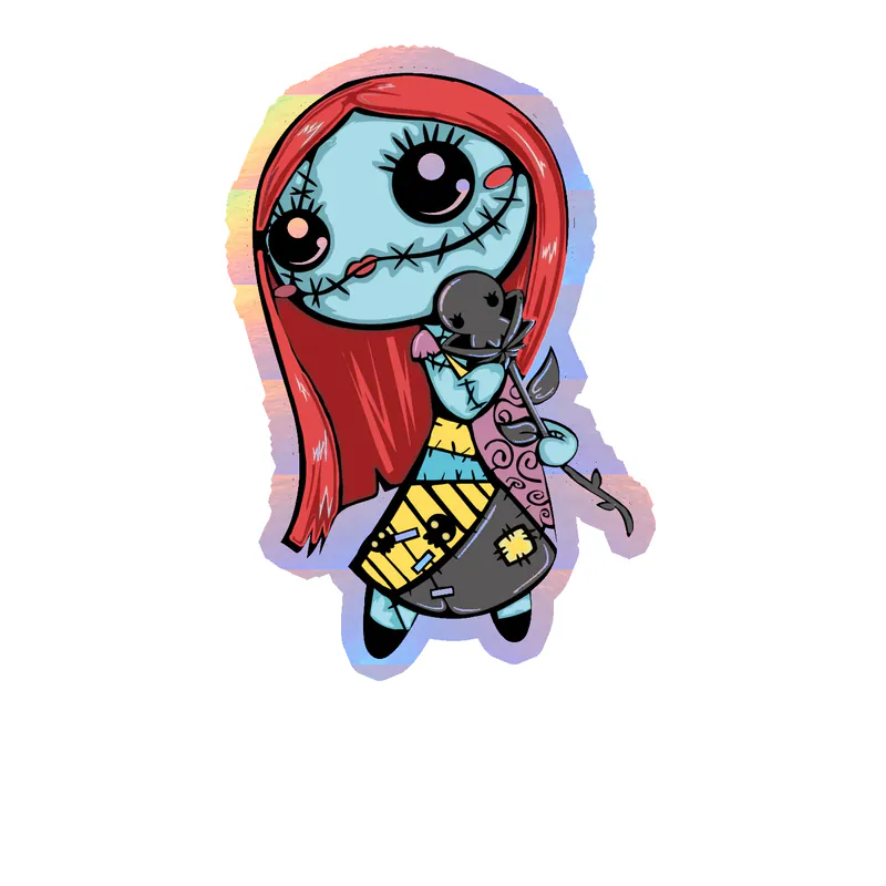 Nightmare Before Christmas Holographic Vinyl Sticker - Custom Size
