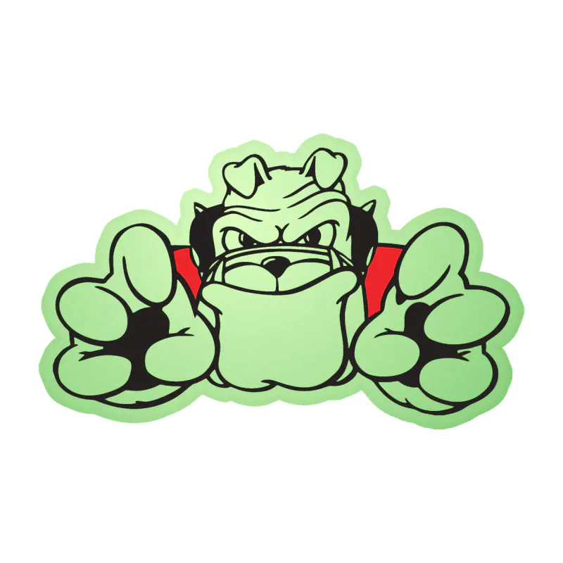 Georgia Bulldogs - Bulldog - Glow in the Dark Vinyl Decal - Custom Size