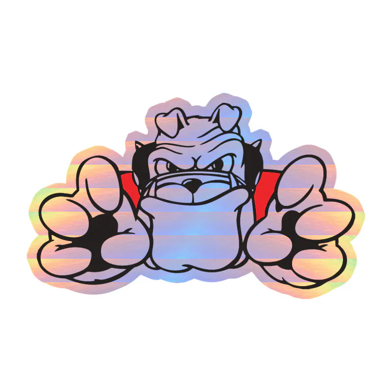 Georgia Bulldogs - Bulldog - Holographic Vinyl Decal - Custom Size