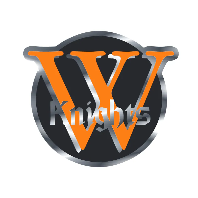 Wartburg College Knights - Image 1 - Silver Chrome Vinyl Decal - Custom Size