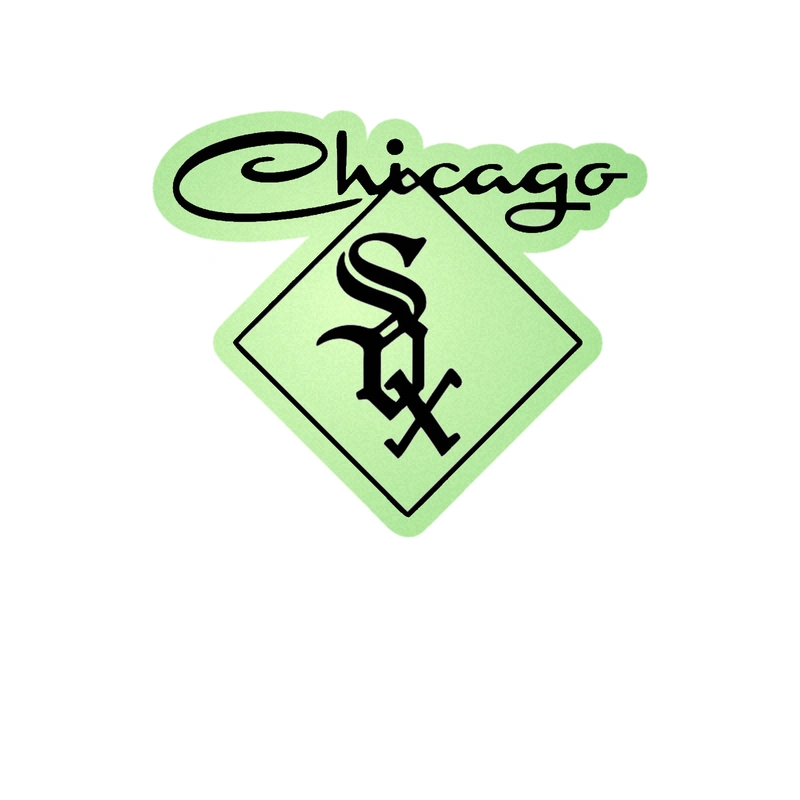 Chicago White Sox - Plate - Glow in the Dark Vinyl Sticker - Custom Size