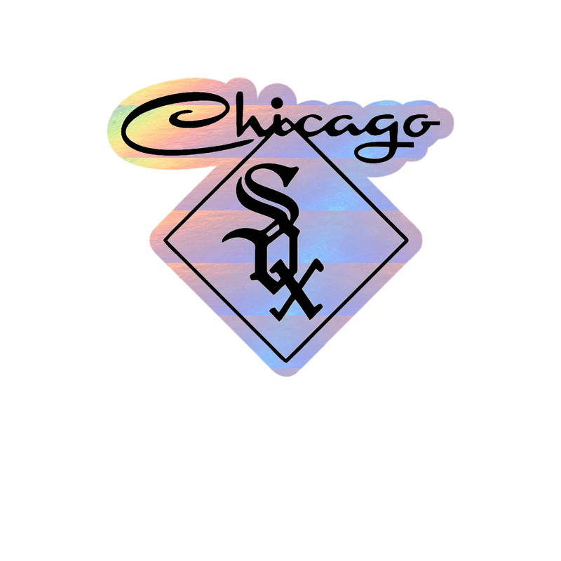Chicago White Sox - Plate - Holographic Vinyl Sticker - Custom Size