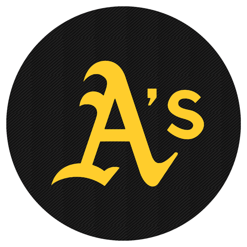 Oakland Athletics - Green Circle With A's - Carbon Fiber Vinyl Sticker - Custom Size