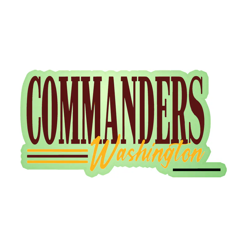 Washington Commanders- Glow in the Dark Vinyl Sticker - Custom Size