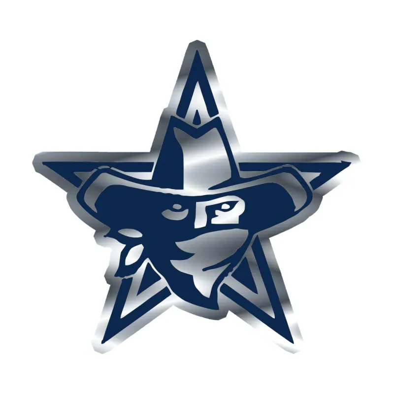 Dallas Cowboys - Star - Image 3 - Silver Chrome Vinyl Sticker - Custom Size