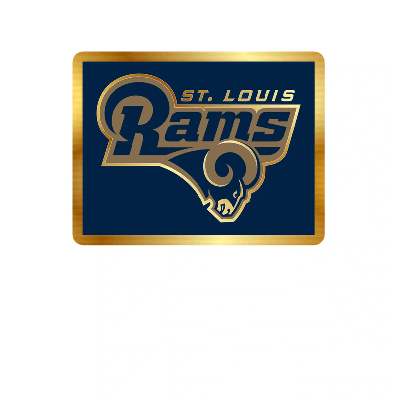 Los Angeles Rams - Image 3 - Gold Chrome Vinyl Sticker - Custom Size