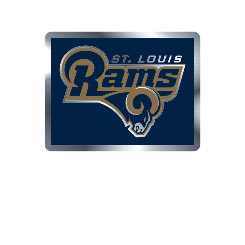 Los Angeles Rams - Image 3 - Silver Chrome Vinyl Sticker - Custom Size