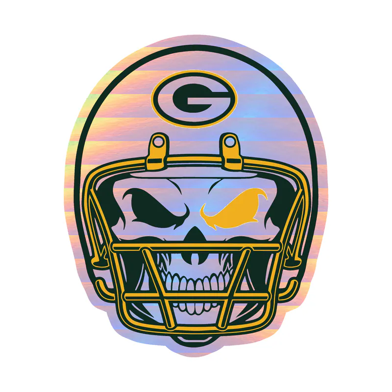 Green Bay Packers - Image 18 - Holographic Vinyl Sticker - Custom Size