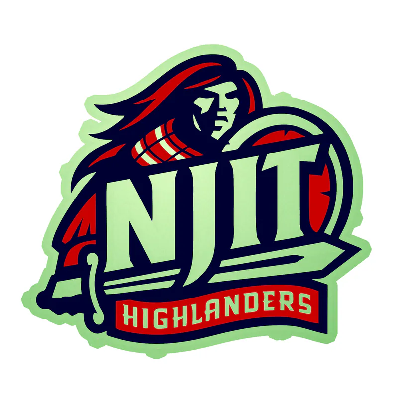 NJIT Highlanders Glow in the Dark Vinyl Decal - Custom Size
