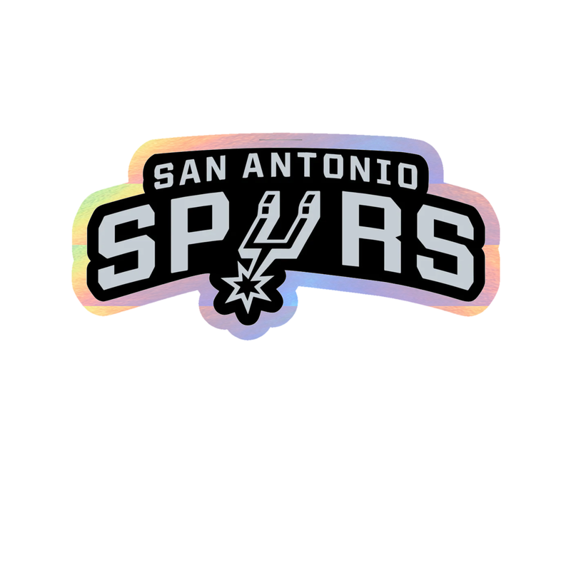 San Antonio Spurs - Image 1 - Holographic Vinyl Sticker - Custom Size