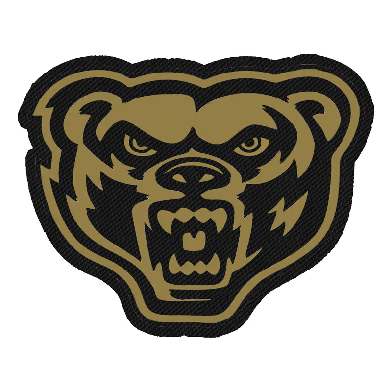 Oakland University - Image 1 - Carbon Fiber Vinyl Sticker - Custom Size