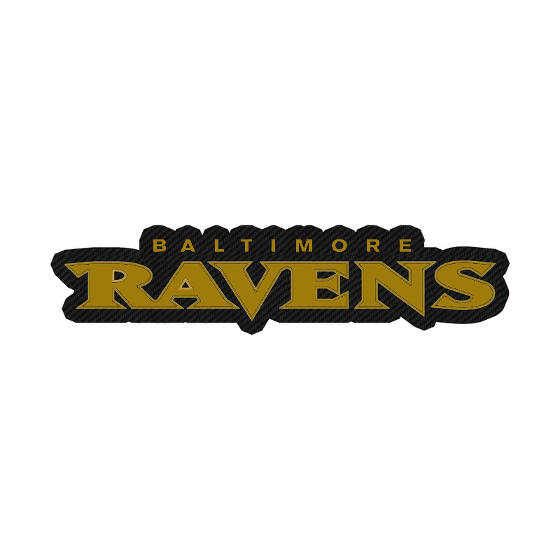 Baltimore Ravens - Image 10 - Carbon Fiber Vinyl Sticker - Custom Size